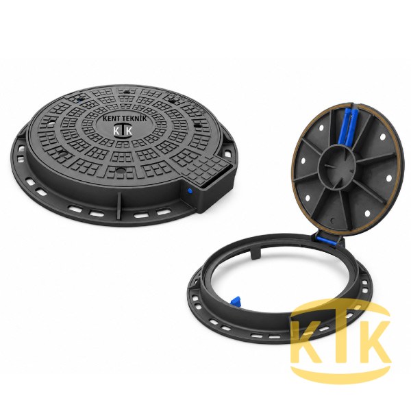 DKT-600-B2 Döküm Yuvarlak Rögar Kapağı Takımı Ø600 mm | B125 ürün görseli