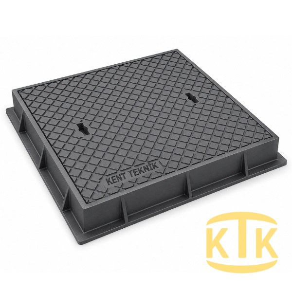 DKT-600-D9 Döküm Yuvarlak Rögar Kapağı Takımı Ø600 mm | D400 ürün görseli