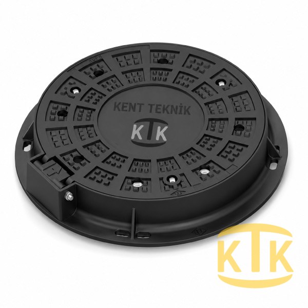 DKT-600-D Döküm Yuvarlak Rögar Kapağı Takımı Ø600 mm | D400 ürün görseli