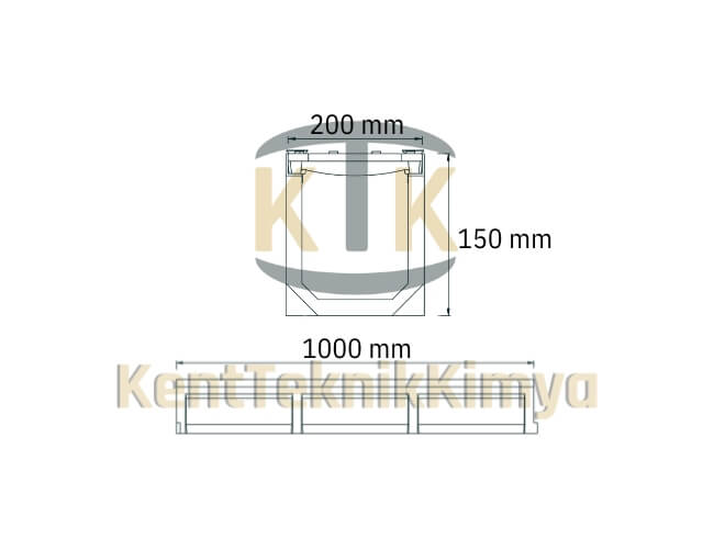Kompozit Drenaj Kanalı 200x1000x150 mm - Fibre Kompozit