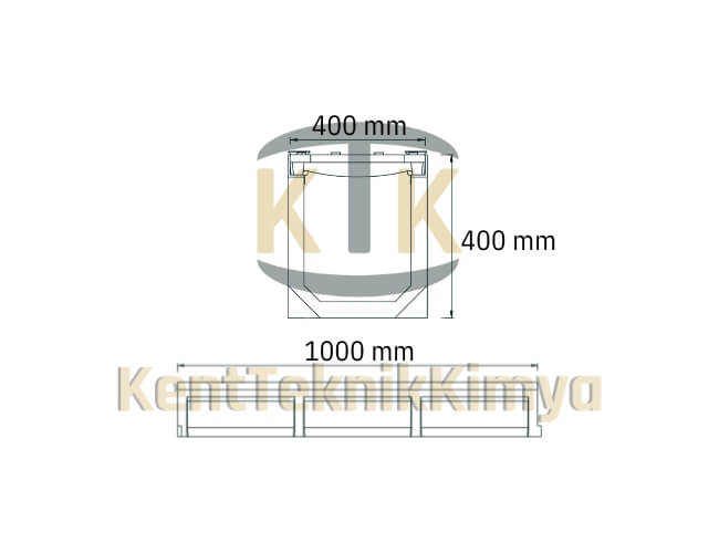Kompozit Drenaj Kanalı 400x1000x400 mm - Fibre Kompozit