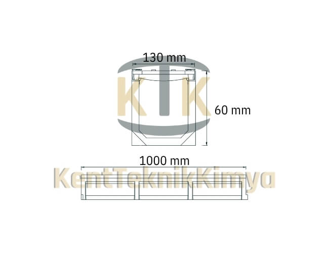 Kompozit Drenaj Kanalı 130x1000x60 mm - Fibre Kompozit
