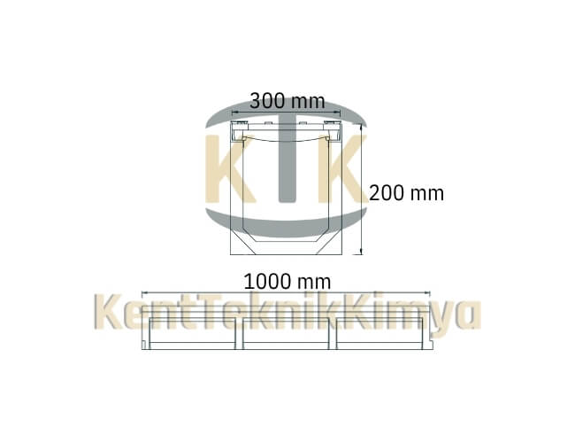 Kompozit Drenaj Kanalı 300x1000x200 mm - Fibre Kompozit