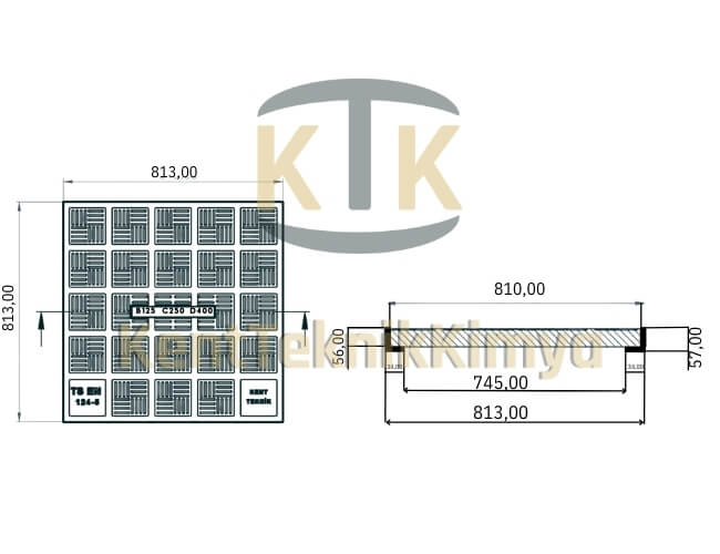 FK608 - C250 80x80 Kompozit Rögar Kapağı