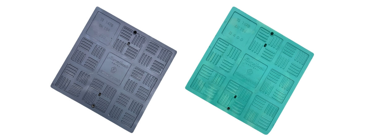 FK-670-D-D400 Kompozit Kare/Dikdörtgen Rögar Kapağı Takımı 670x670 mm | D400 ürün görseli