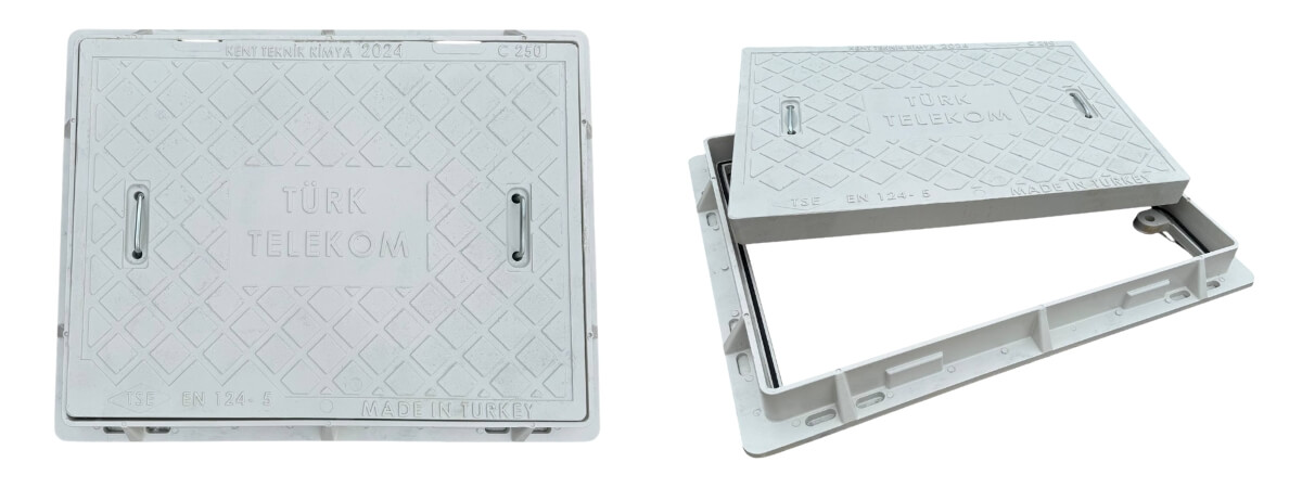 FK-6080-B-B125 Kompozit Kare/Dikdörtgen Rögar Kapağı Takımı 600x800 mm | B125 ürün görseli
