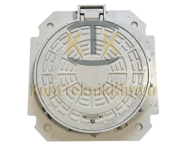 FK500-KKT-600-MKB-B125 Kompozit Rögar Kapağı 600mm Menteşeli 